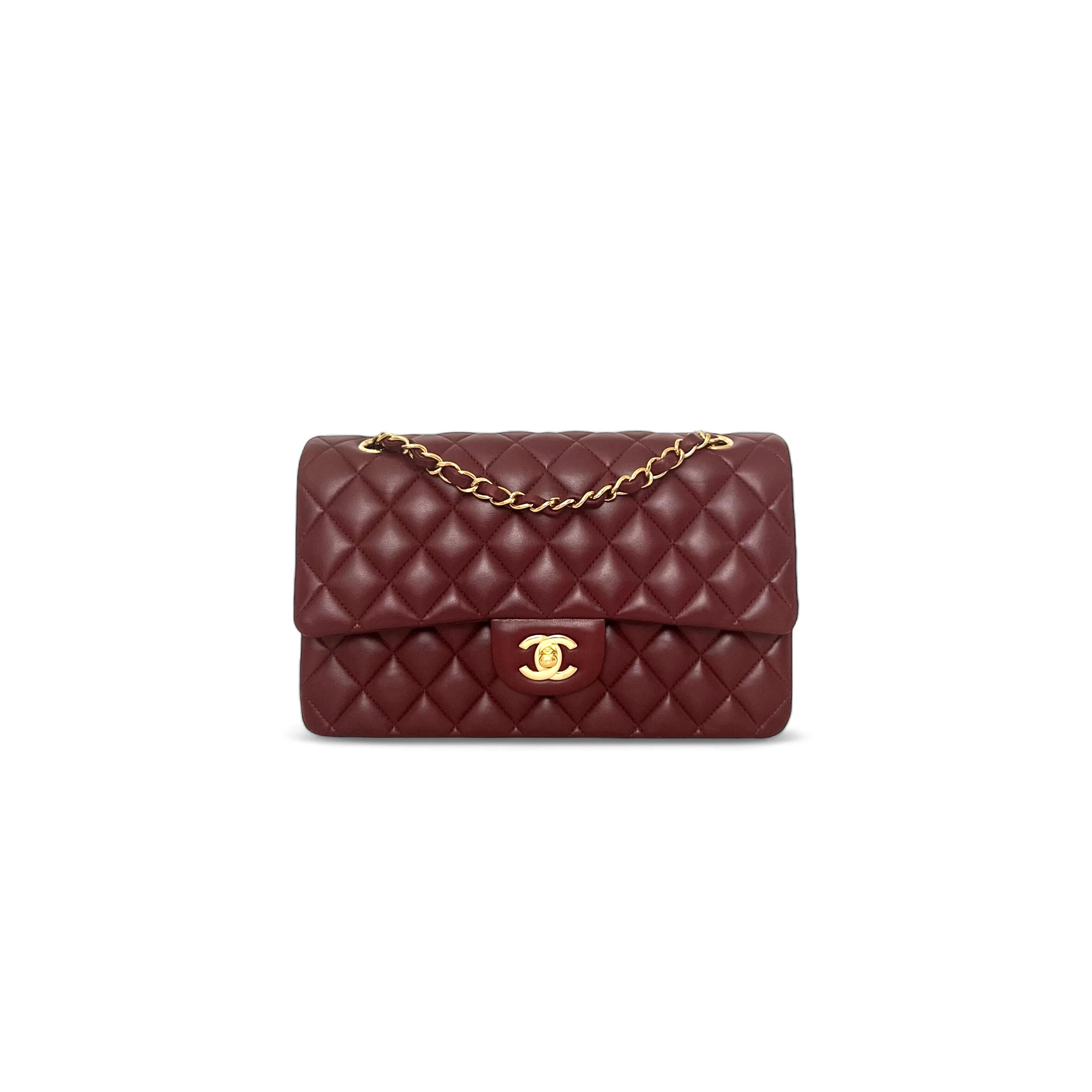 CHANEL MEDIUM LAMBSKIN CLASSIC DOUBLE FLAP BAG A01112 (25.5*15.5*6.5cm)